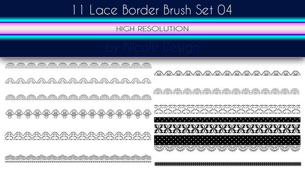 11 Lace Borders Brush Set 04