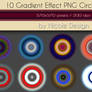 10 Gradient Effect PNG Circles Set 01