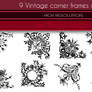 9 Vintage corner frames set 03