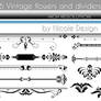 16 Vintage flowers and dividers brush set 01