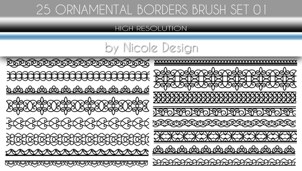 25 Ornamental Borders Brush Set 01 by noema13 on DeviantArt