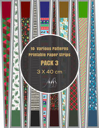 3x40cm X-MAS Paper Strips Pack 03