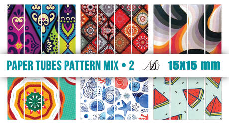 Paper tubes pattern mix set 02