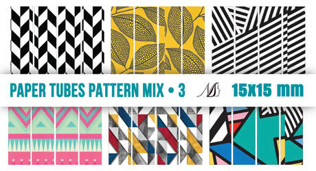 Paper tubes pattern mix set 03