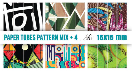Paper tubes pattern mix set 04