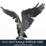 Cut-Out Eagle Statue .PSD