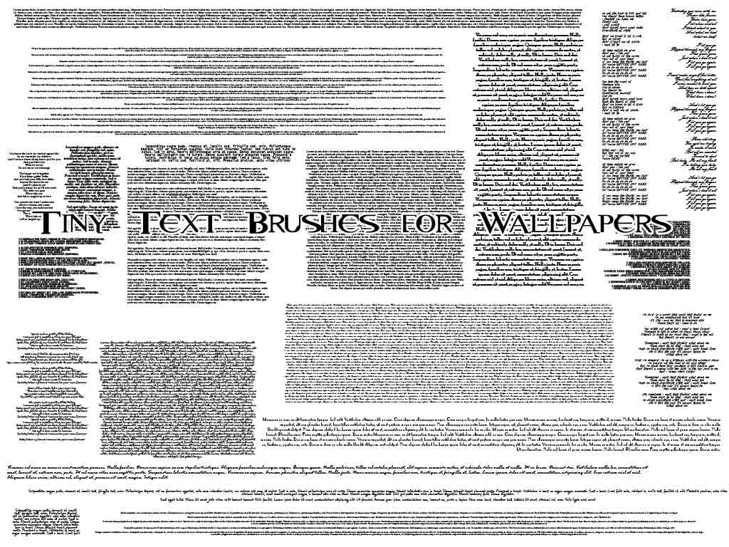 Tiny Text Brushes Wallpapers