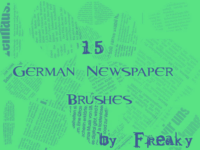 German Newspaper Brushes