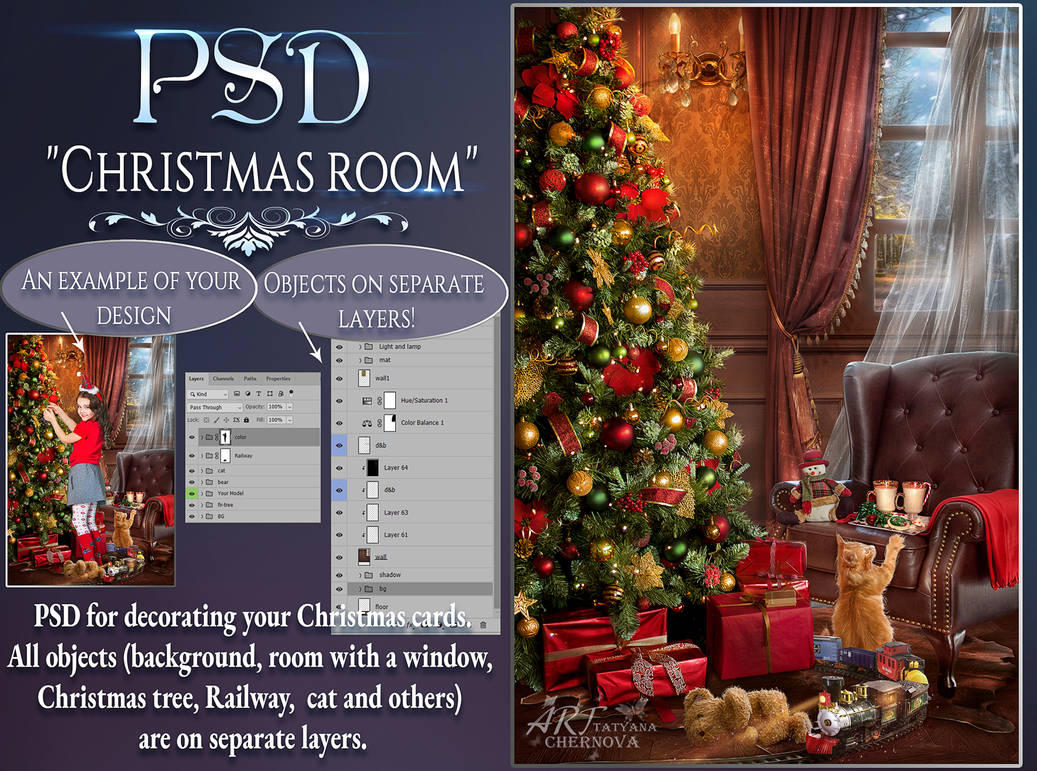 Christmas room by TatyanaChe on DeviantArt