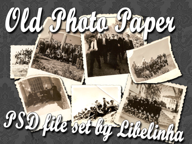 Old photo paper image set