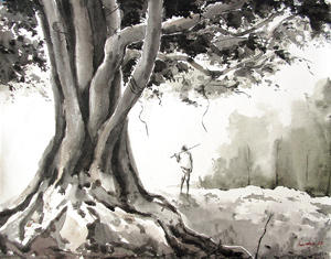 Painting a Tree in Watercolor