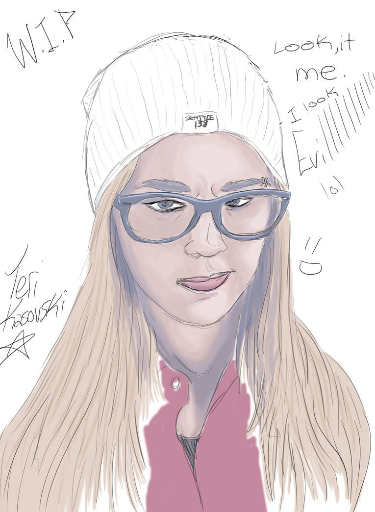 Self Portrait WIP by ArtWolfTK on DeviantArt