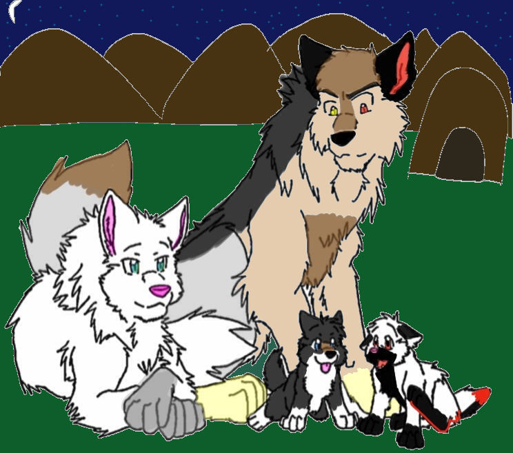 Wolf pack under the moonlight by Bryce-The-Wolf on DeviantArt