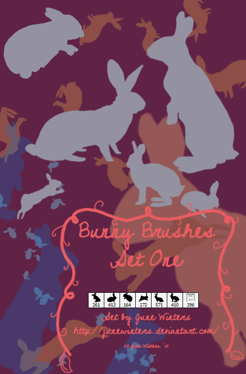 Bunny Brushes Set One by JuneWinters