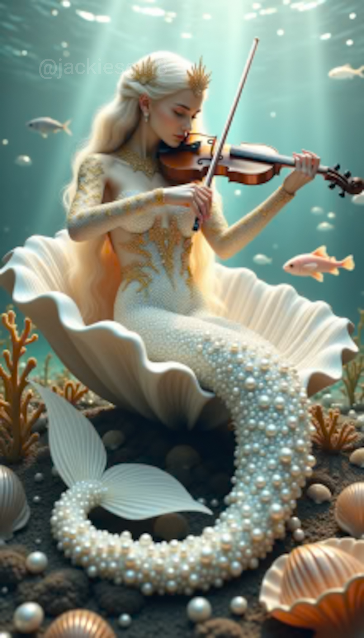 Mermaid playing the violin by jeaniebean1 on DeviantArt