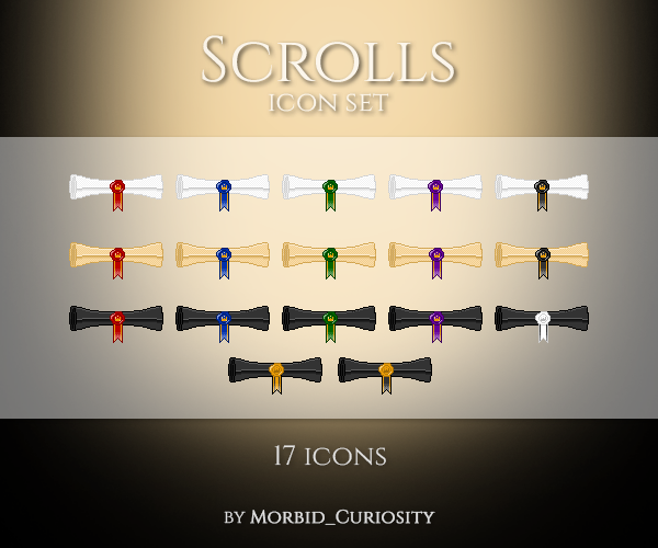 Scrolls icon set