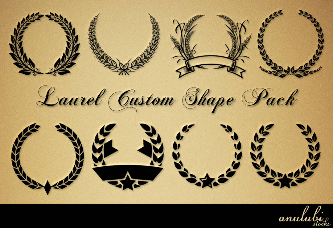 Laurel Custom Shape Pack Photoshop By Anulubi On Deviantart