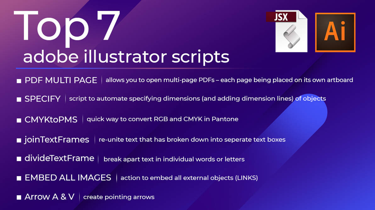 Top 7 Illustrator Scripts by anulubi on DeviantArt