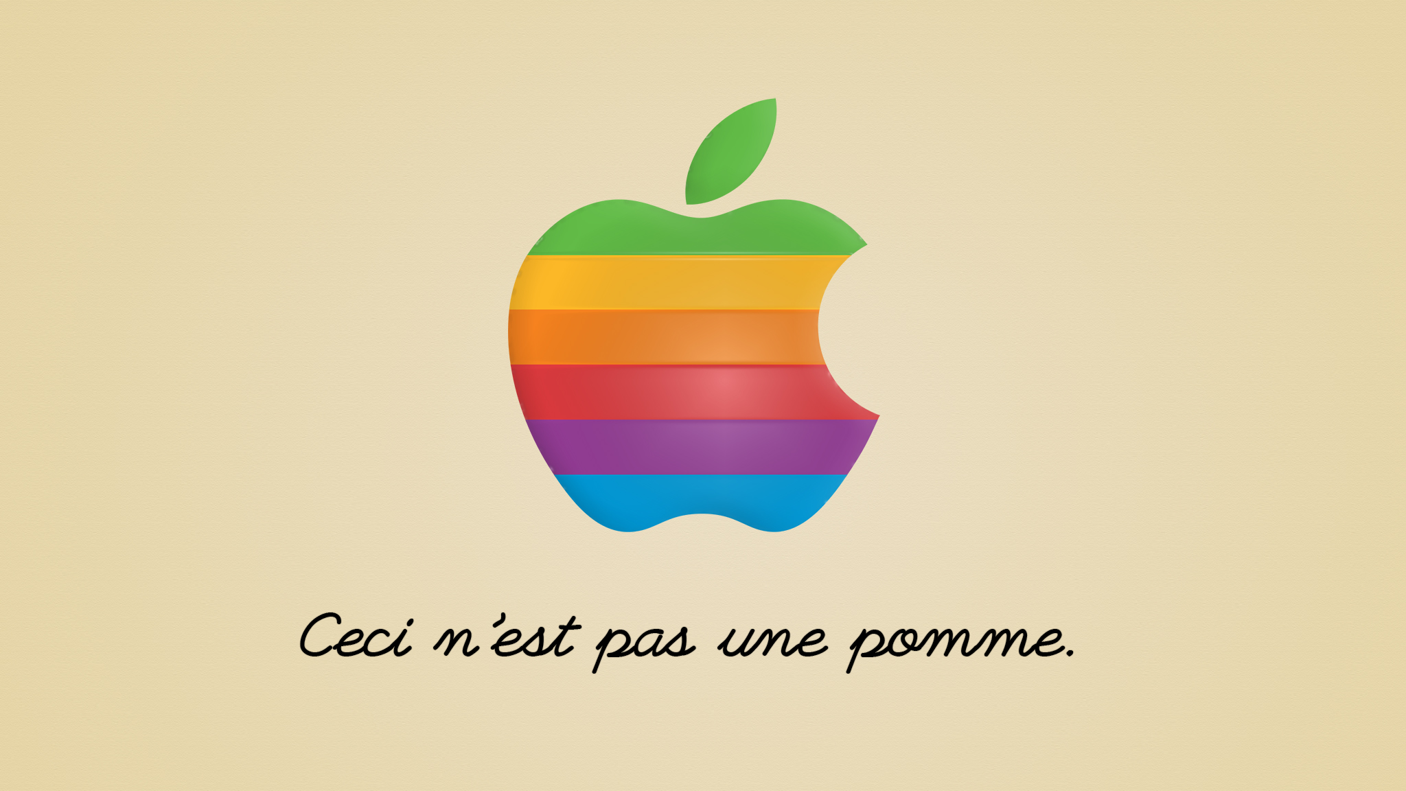 Magritte The Treachery Of Images Apple S Old Logo By Camtama On Deviantart