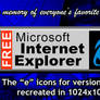 Internet Explorer - The E through the years