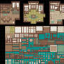2D [JAPANESE  HOUSE] pixel top-down tileset 16x16