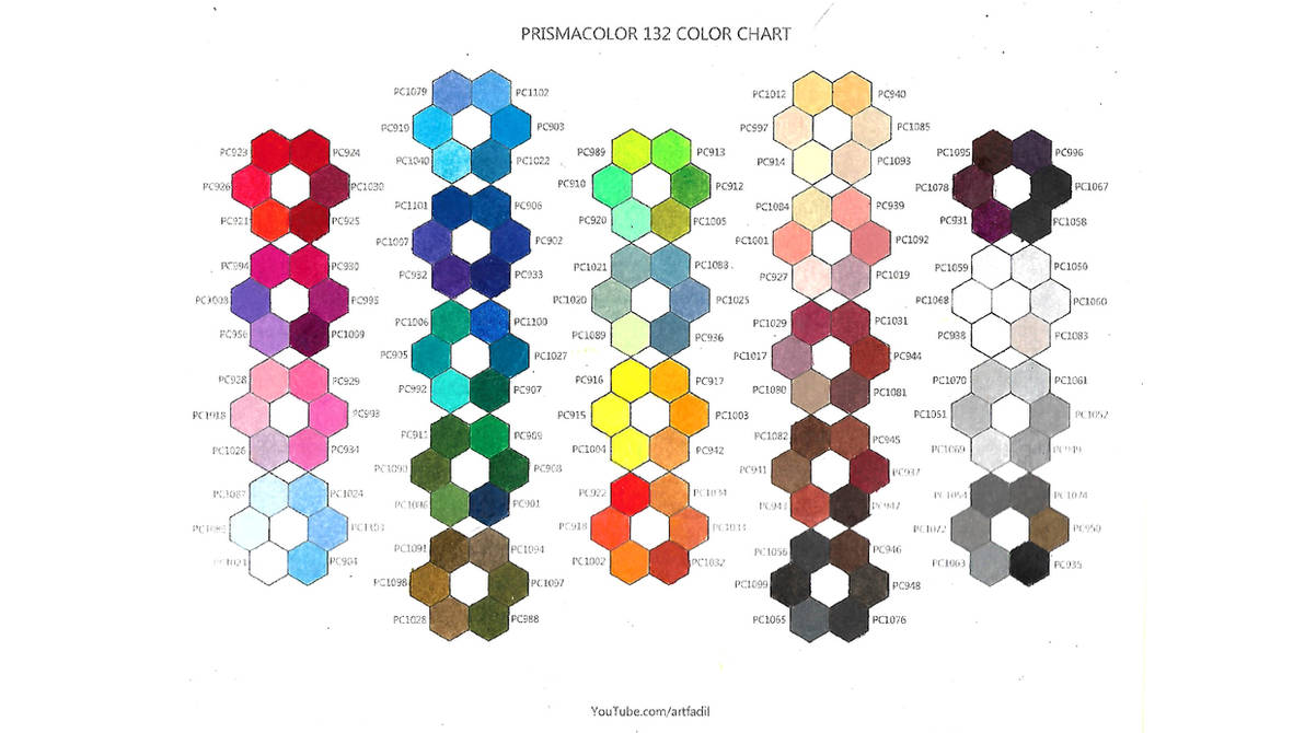 Prismacolor 132 Color Chart