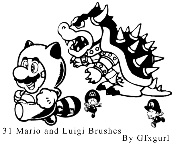 Mario and Luigi Brushes.