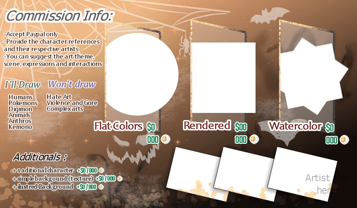 Comission Profile Template V3 - Halloween Theme