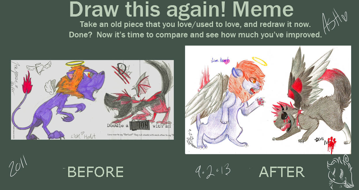 before and after meme by AshSilverFox on DeviantArt