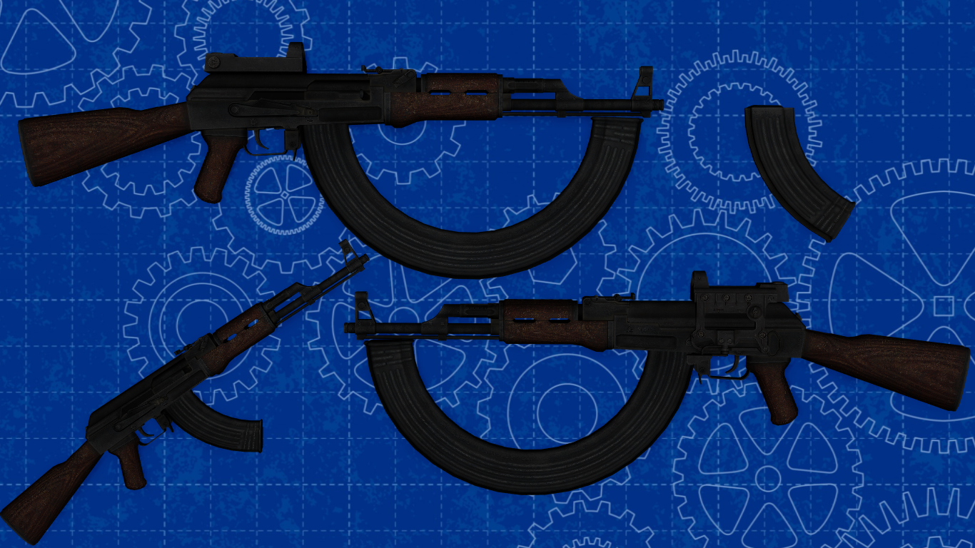 [MMD] Kalashnikov AK-47 pack for DL by AbyssLeo on DeviantArt