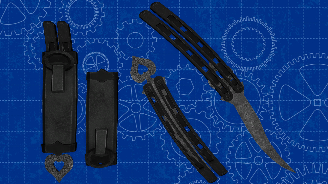[MMD] Curved Balisong for DL by AbyssLeo on DeviantArt
