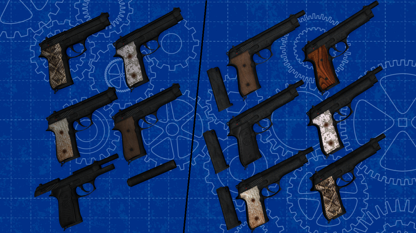 [MMD] 9mm Beretta 92fs pack for DL by AbyssLeo on DeviantArt