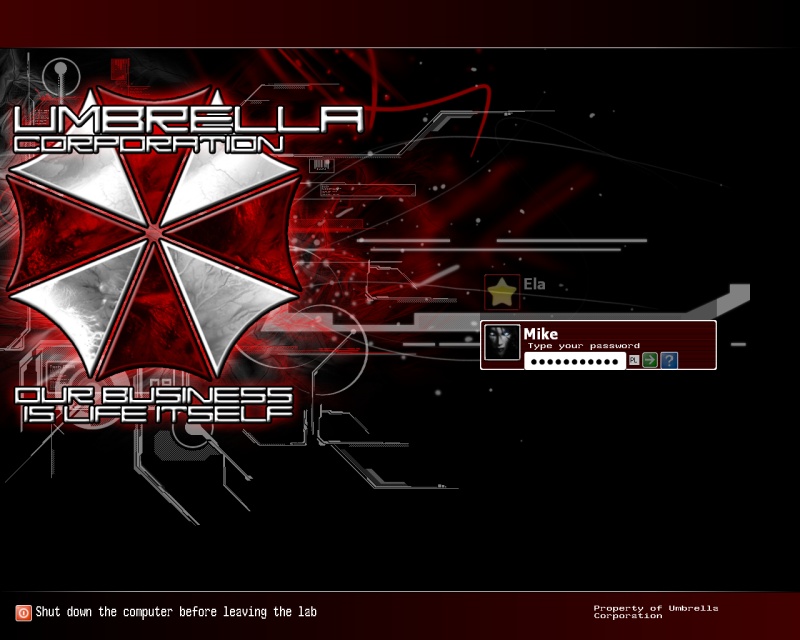 Umbrella Corporation logon