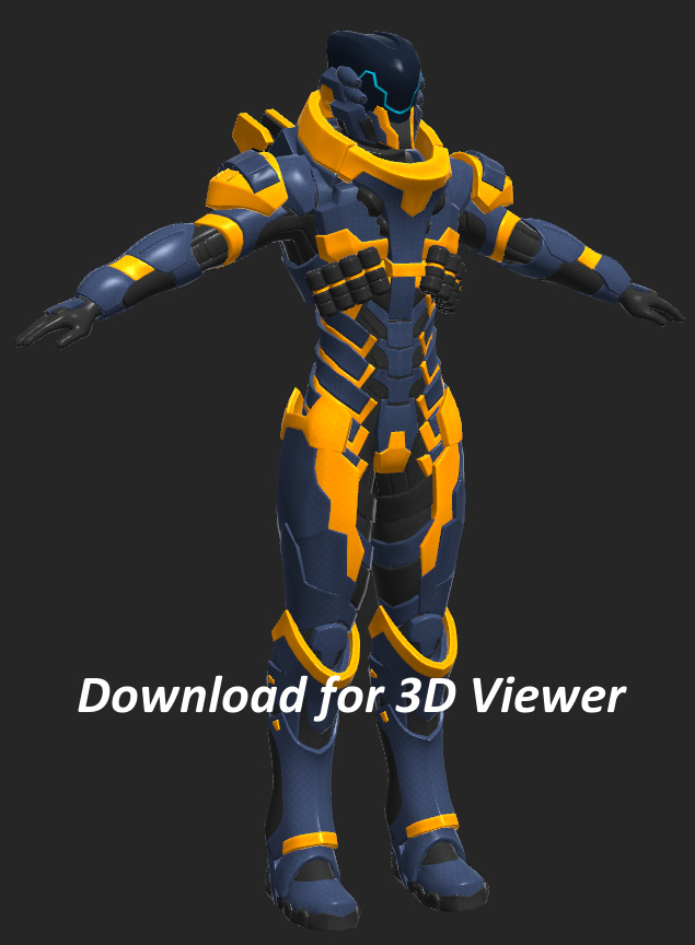 3D Model Viewer: Scifi Soldier