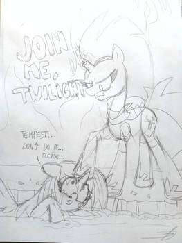 MLP - Twilight defeated by Tempest (sketch)