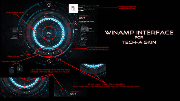 Media Player Interface for TECH-A Skin