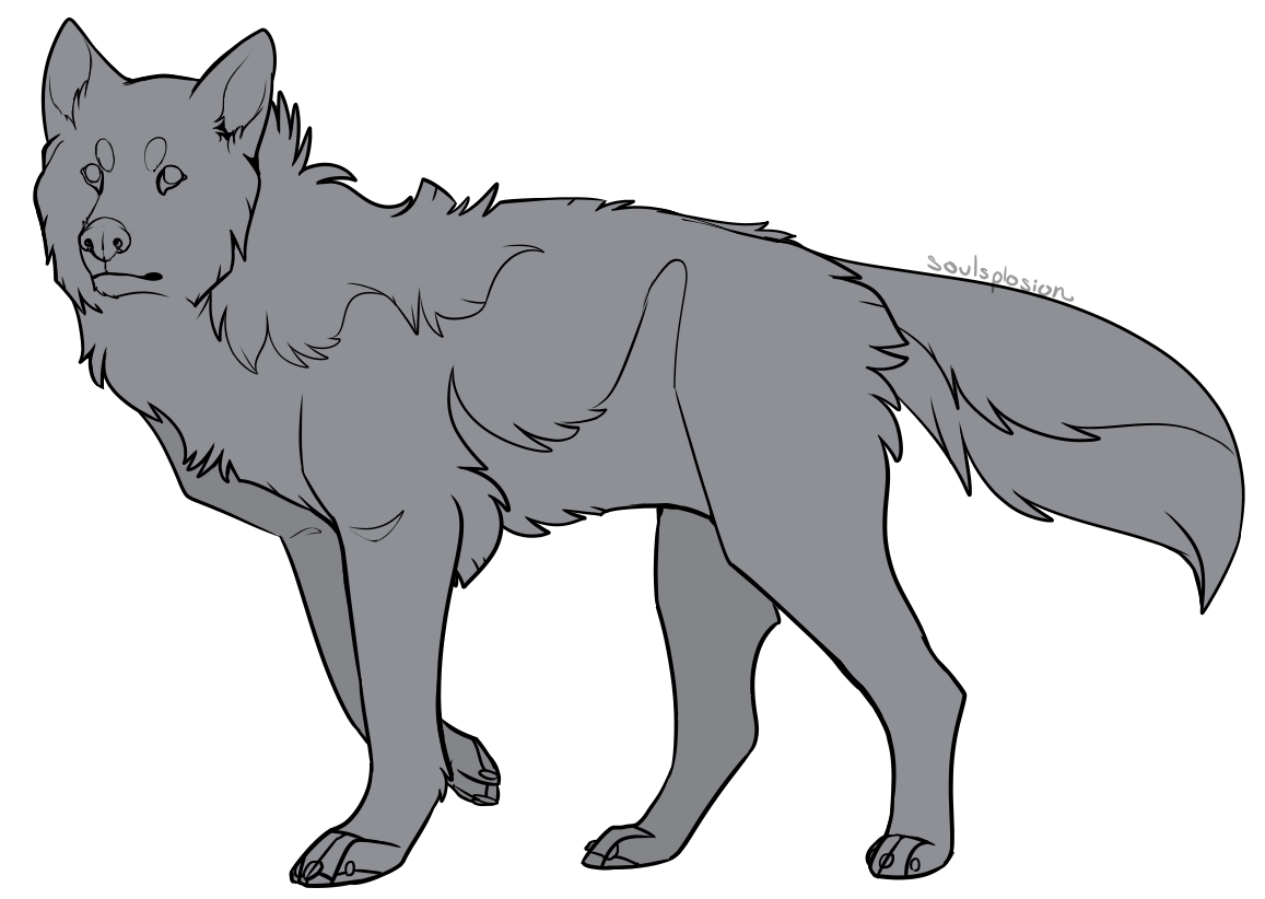 [FREE] Wolf Base 1 by Vexronian on DeviantArt