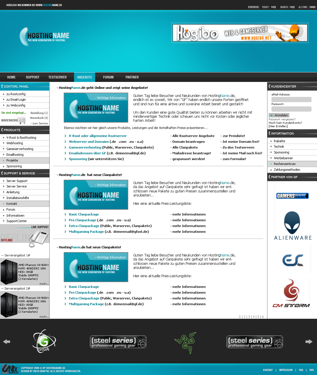 01# Free PSD Template - Hosting