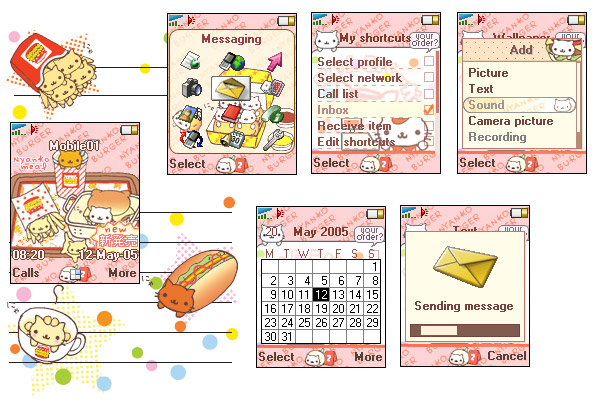 Nyanko burger theme for T610