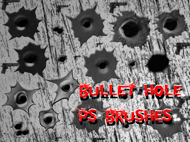 Bullet Hole Photoshop Brushes