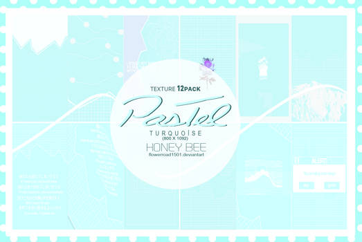 TEXTURE PACK #08 (TURQUOISE pastel) by Honey Bee