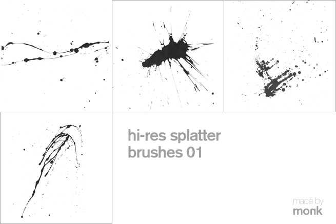 hi-res splatter brushes 01