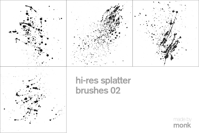 hi-res splatter brushes 02 by karmagraphics