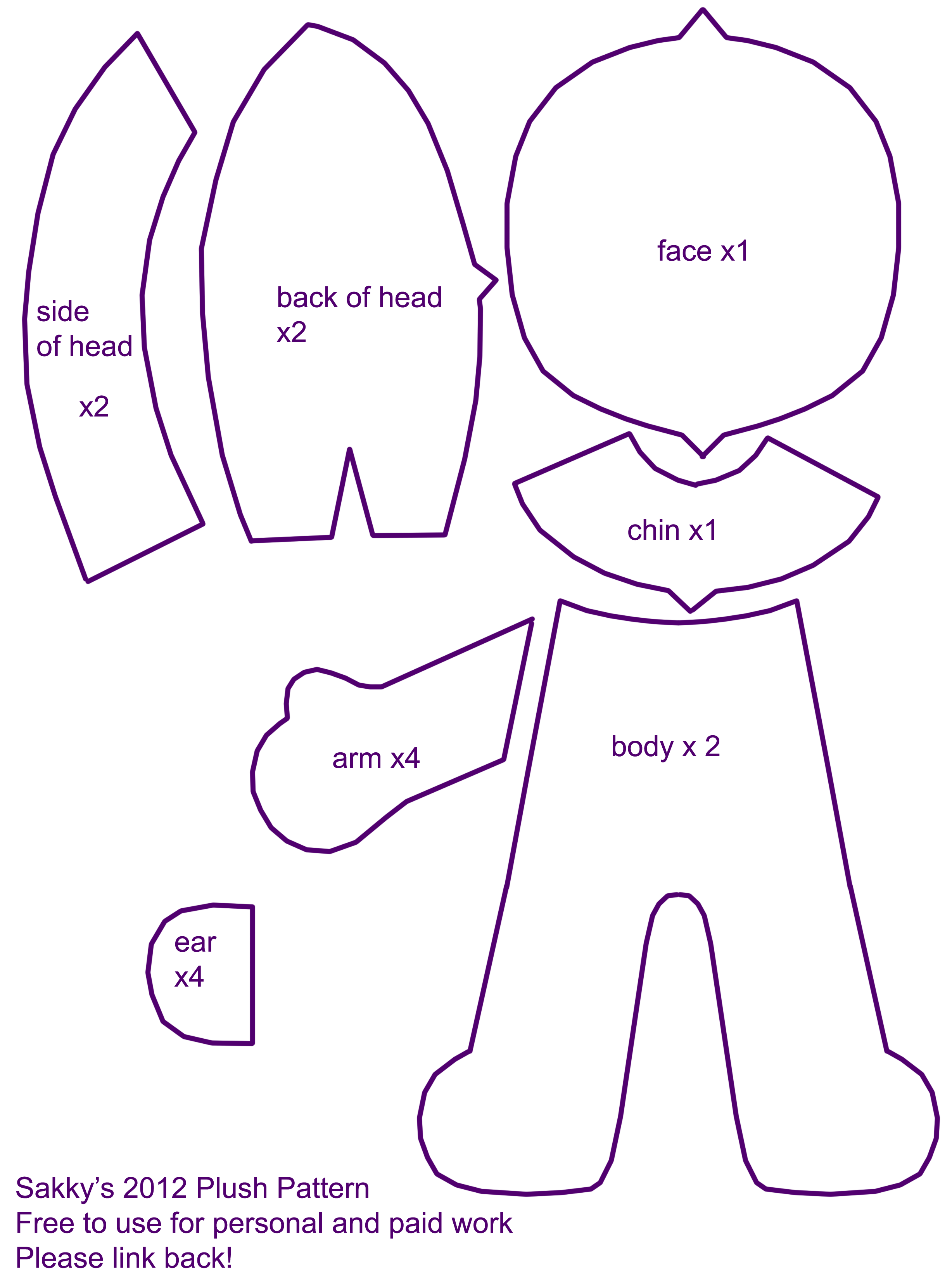 2012 Plush Pattern Free By SarahsPlushNStuff On DeviantArt