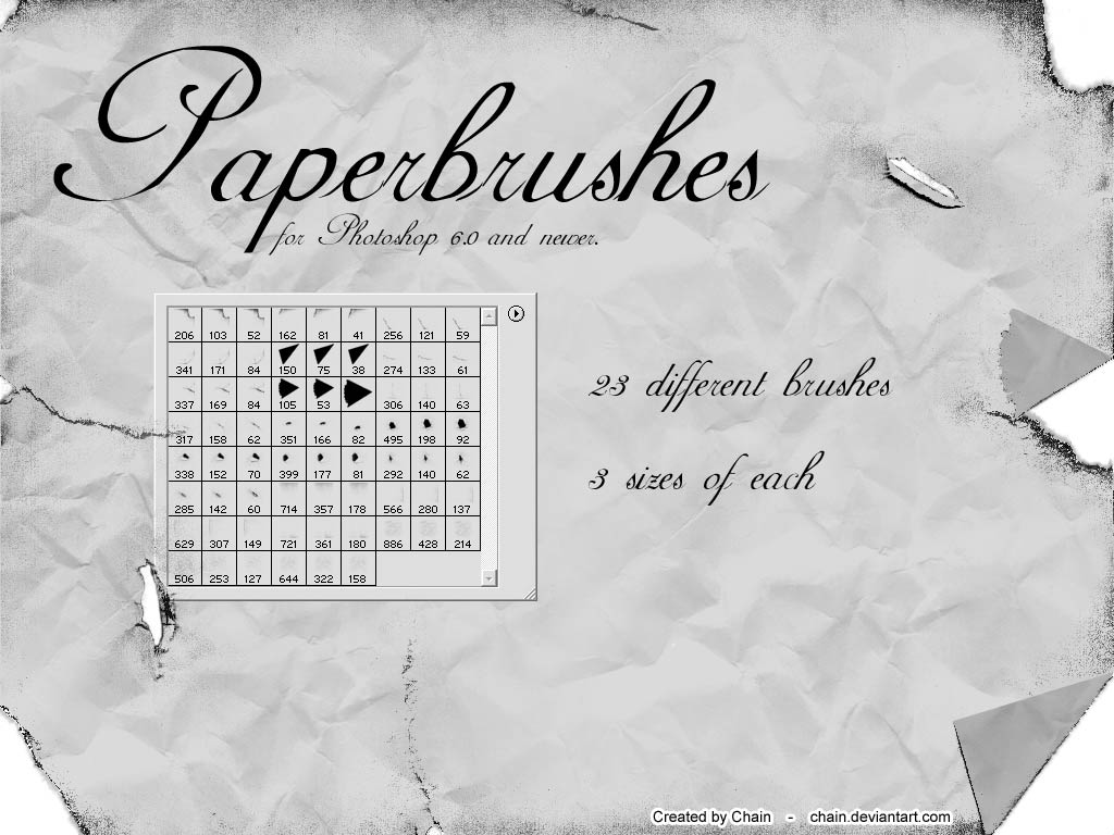 Paperbrushes by chain