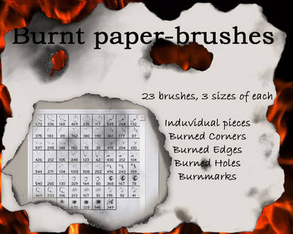 Burnt paper-brushes