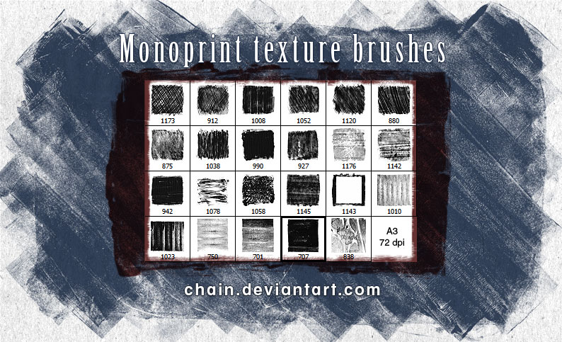 Monoprint texture brushes