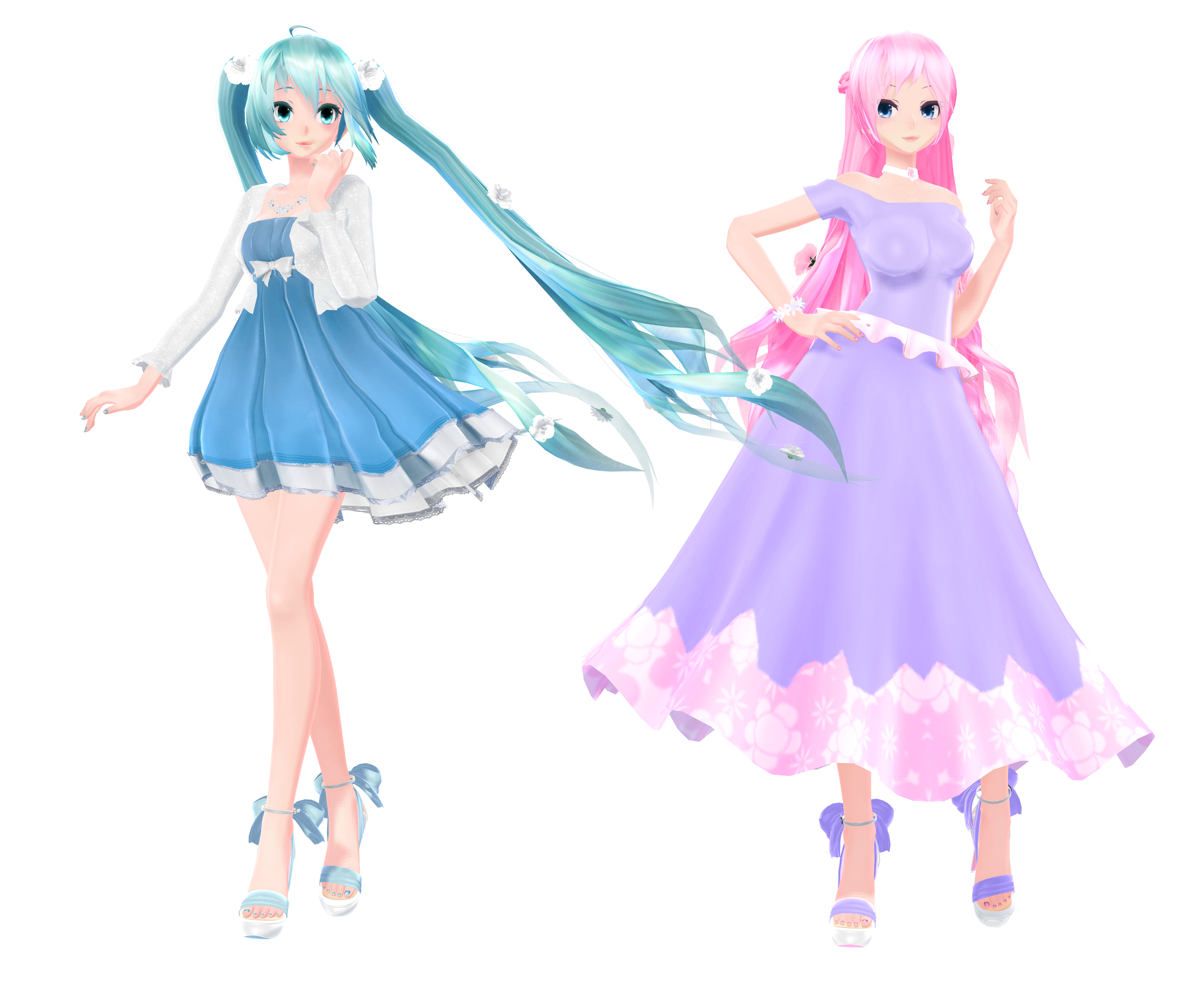TDA Late Spring Miku and Luka {DL} by HarukaSakurai on DeviantArt