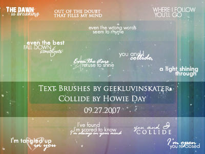 Collide Text Transparent Background Text Brushes 'Collide' by geekluvinskater on DeviantArt