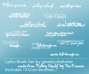 Song Lyrics Brush Set 02